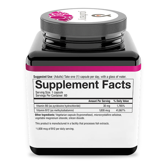 Vitamina B12B6 Youtheory (60 cápsulas)