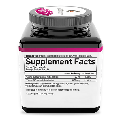 Vitamina B12B6 Youtheory (60 cápsulas)