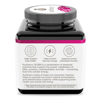 Vitamina B12B6 Youtheory (60 cápsulas)