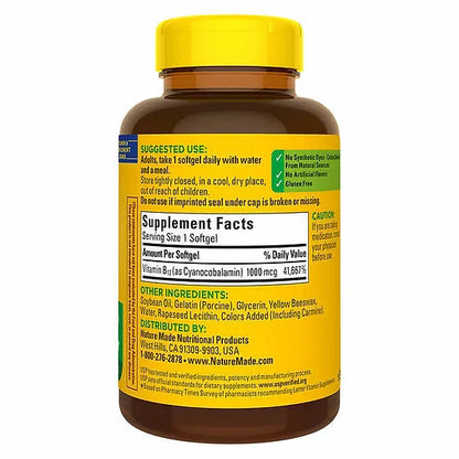 Vitamina B12 Nature Made 1.000mcg (400 softgels)