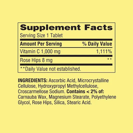 Vitamina C Spring Valley 1.000mg (500 tabletas)