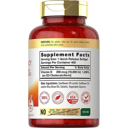 Vitamina D3 Carlyle 250mcg(10.000IU) (400 softgels)