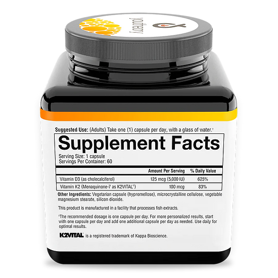 Vitamina K2D3 Youtheory (60 cápsulas)