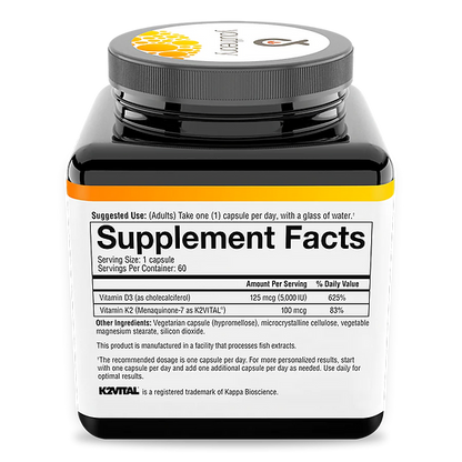 Vitamina K2D3 Youtheory (60 cápsulas)