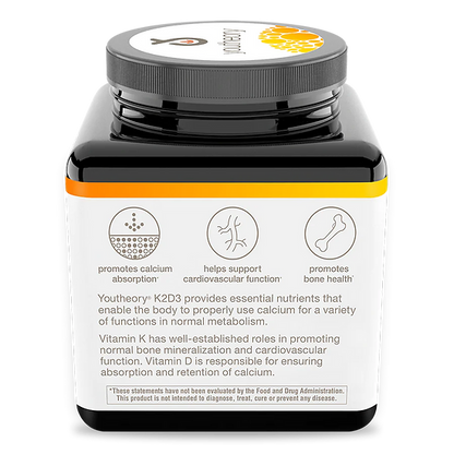 Vitamina K2D3 Youtheory (60 cápsulas)