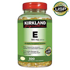 Vitamina E Kirkland 180mg(400IU) (500 softgels)