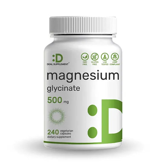 Glicinato de Magnesio Deal Supplement 500mg (240 cápsulas)