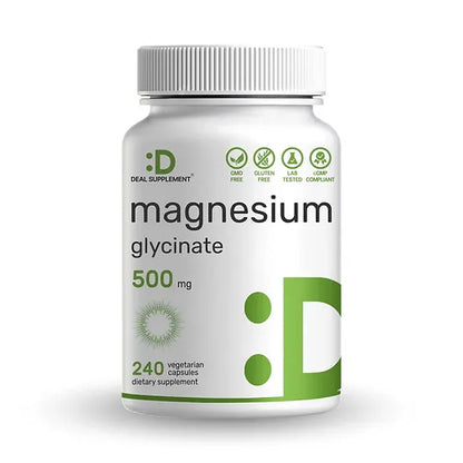 Glicinato de Magnesio Deal Supplement 500mg (240 cápsulas)