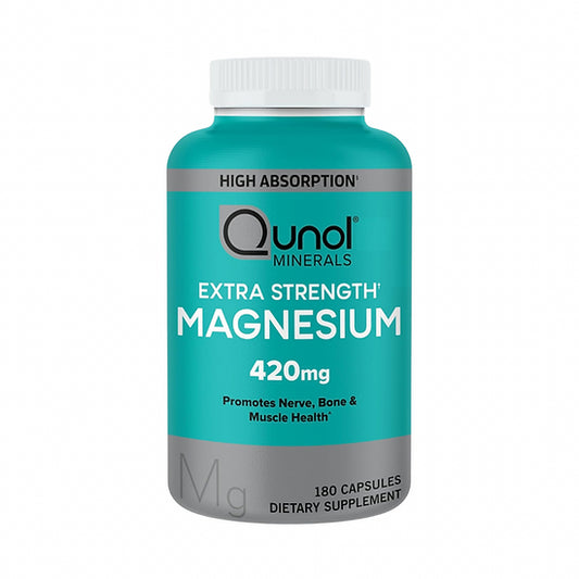 Glicinato de Magnesio Qunol 420mg (180 cápsulas)
