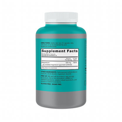 Glicinato de Magnesio Qunol 420mg (180 cápsulas)