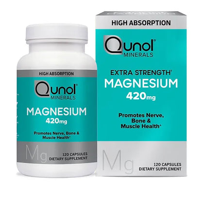 Glicinato de Magnesio Qunol 420mg (120 cápsulas)