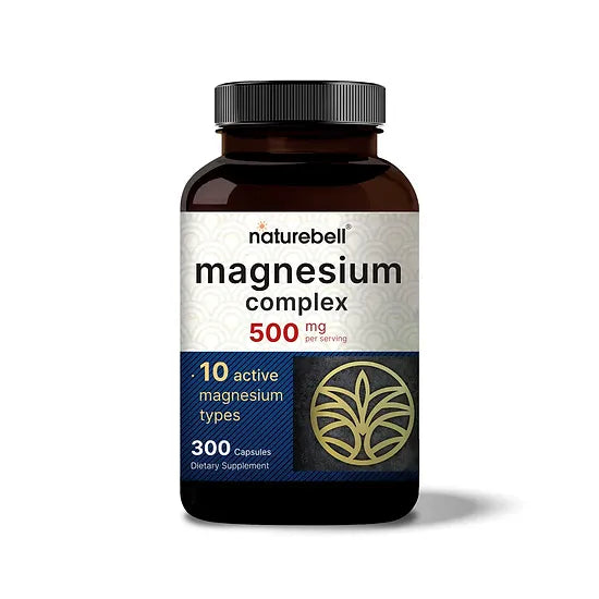 Complejo de Magnesio (10 tipos) NatureBell 500mg (300 cápsulas)
