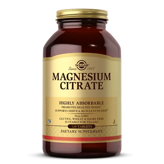 Citrato de Magnesio SOLGAR 400mg (120 tabletas)
