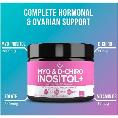 Myo and D-Chiro Inositol + Ácido Folico y Vitamina D Optify (30 servicios)
