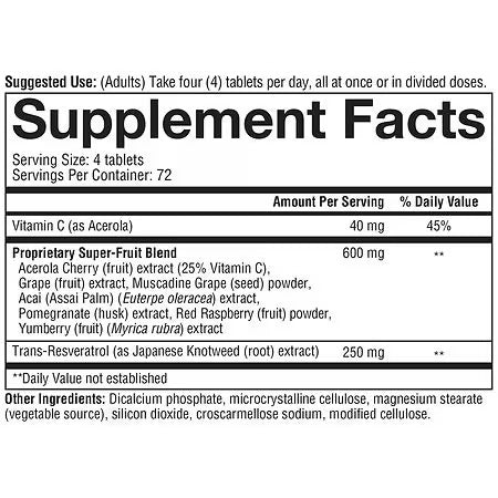 Resveratrol Youtheory (290 tabletas)