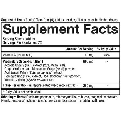 Resveratrol Youtheory (290 tabletas)