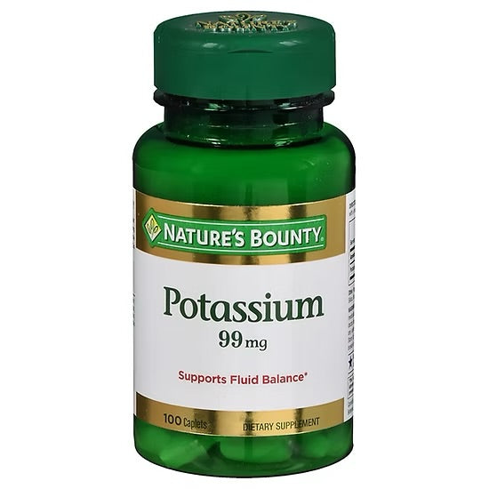 Potasio Nature’s Bounty 99mg (100 capletas)