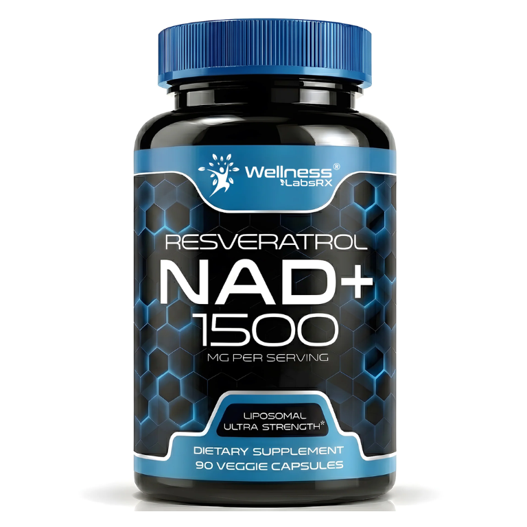 NAD+ Resveratrol 1500mg Wellness LabsRX (90 cápsulas)