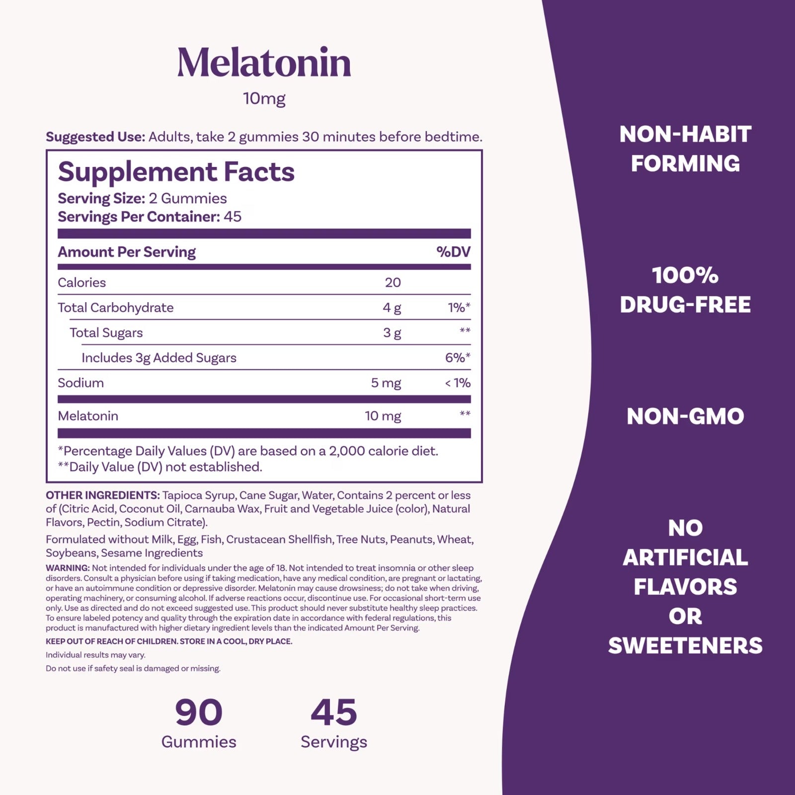 Melatonina NATROL 10mg (90 gomitas)